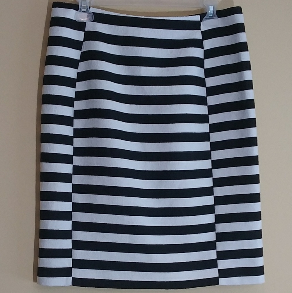 Ann taylor skirt stripes black white